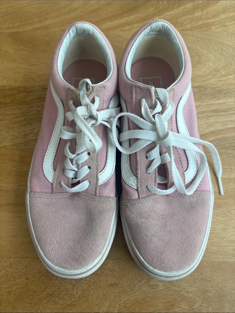 Vans Pink Canvas & Suede Low-Top Sneakers